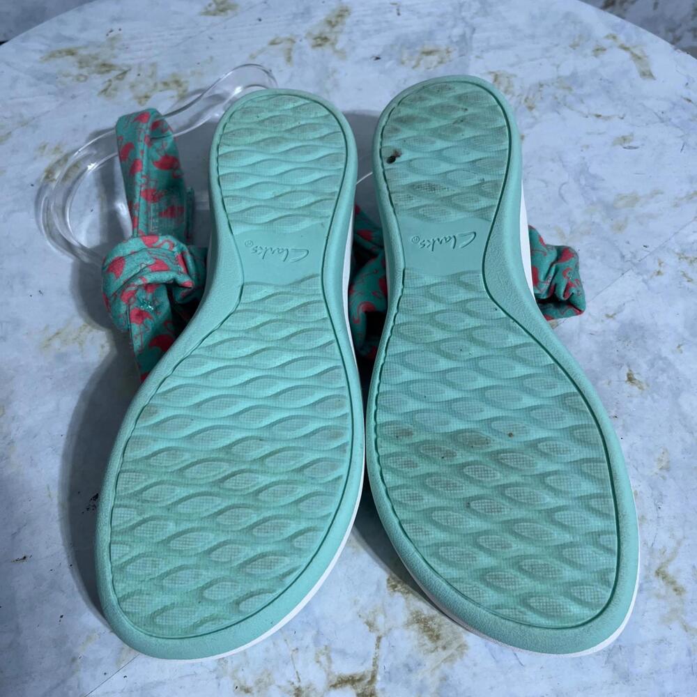 Clarks Arla Nicole Women's Size 9.5 Wide Shoes Green Comfort Slingback Sandals - Picture 9 of 12